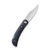 CIVIVI Rustic Gent Lockback Knife Black G10 Handle With Carbon Fiber Bolster (2.97" Satin D2) C914A