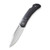 CIVIVI Rustic Gent Lock Back Knife Black Micarta Handle With Carbon Fiber Bolster (2.97" Satin D2) C914D