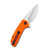 CIVIVI Durus Flipper Knife Orange G10 Handle (3'' Satin D2) C906C
