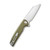 CIVIVI Brigand Flipper Knife Green G10 Handle (3.46” Satin D2) C909A