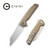 CIVIVI Brigand Flipper Knife Tan G10 Handle (3.46” Satin D2) C909B