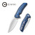 CIVIVI Incite Flipper Knife Layered Blue G10 and Carbon Fiber Handle (3.7'' Satin D2) C908B