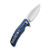 CIVIVI Incite Flipper Knife Layered Blue G10 and Carbon Fiber Handle (3.7'' Satin D2) C908B