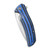 CIVIVI Incite Flipper Knife Layered Blue G10 and Carbon Fiber Handle (3.7'' Satin D2) C908B
