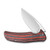 CIVIVI Incite Flipper Knife Layered Red G10 and Carbon Fiber Handle (3.7'' Satin D2) C908C