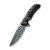 CIVIVI Incite Flipper Knife Shredded Carbon Fiber And Golden Shred In Clear Resin Handle (3.7'' Damascus) C908DS-1