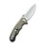 CIVIVI Hooligan Thumb Studs Knife Dark Earth Micarta Handle (2.98'' Satin D2) C913A