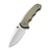 CIVIVI Hooligan Thumb Studs Knife Dark Earth Micarta Handle (2.98'' Satin D2) C913A