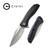 CIVIVI Baklash Flipper Knife Black Ebony Wood Handle (3.5'' Satin 9Cr18MoV) C801E