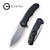 CIVIVI Praxis Flipper Knife Black G10 Handle (3.75'' Damascus) C803DS
