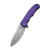 CIVIVI Praxis Flipper Knife Purple G10 Handle (3.75'' Damascus) C803DS-2