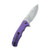 CIVIVI Praxis Flipper Knife Purple G10 Handle (3.75'' Damascus) C803DS-2