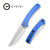 CIVIVI Asticus Flipper Knife Blue G10 Handle (3.80'' Satin D2) C2002C