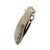 CIVIVI Aquila Flipper Knife Tan G10 Handle (3.45'' Black Stonewash and Satin Flat Japanese VG-10) C805C
