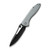 CIVIVI Picaro Thumb Studs Knife Gray Coarse G10 Handle (3.94" Black stonewashed D2) C916C