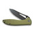 CIVIVI Picaro Thumb Studs Knife OD Green Coarse G10 Handle (3.94" Black stonewashed D2) C916A