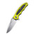 CIVIVI Shard Flipper Knife Fluorescent Green G10 with Carbon Fiber Overlay Handle (2.95” Satin D2) C806A