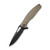 CIVIVI  Wyvern Liner Lock Knife Tan Fiber-glass Reinforced Nylon Handle (3.45'' Black Stonewashed D2) C902F