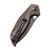 CIVIVI Anthropos Flipper Knife Black Stonewashed Copper Handle (3.25''Damascus) C903DS-3
