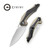 CIVIVI Plethiros Liner Lock Knife Tan G10 Handle with Carbon Fiber Overlay (3.45'' Satin D2) C904A