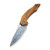 CIVIVI Plethiros Liner Lock Knife Golden Sandalwood Handle (3.45'' Damascus) C904DS-2