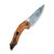 CIVIVI Plethiros Liner Lock Knife Golden Sandalwood Handle (3.45'' Damascus) C904DS-2