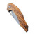 CIVIVI Plethiros Liner Lock Knife Golden Sandalwood Handle (3.45'' Damascus) C904DS-2