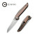 CIVIVI McKenna Front Flipper Knife Black Stonewashed Copper Handle (2.92'' Damascus) C905DS-2