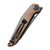 CIVIVI McKenna Front Flipper Knife Black Stonewashed Copper Handle (2.92'' Black Hand Rubbed Damascus) C905DS-3