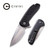 CIVIVI Durus Flipper Knife Black G10 Handle (3'' Damascus) C906DS