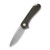 CIVIVI Blade HQ Exclusives SKU - Elementum Flipper Knife Black Stonewashed Brass Handle (2.96'' Stonewashed D2) C907G