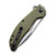 CIVIVI Vexer Flipper Knife OD Green Coarse G10 Handle (3.96'' Satin D2) C915A