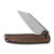 CIVIVI Brigand Flipper Knife Black Hand Rubbed Copper Handle (3.46” Gray Stonewashed 154CM) C909D