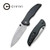 CIVIVI Governor Thumb Studs Knife Black G10 Handle (3.86” Damascus) C911DS