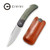CIVIVI Rustic Gent Lockback Knife Green Micarta Handle With Carbon Fiber Bolster (2.97" Satin D2) C914B