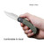 CIVIVI Rustic Gent Lockback Knife Green Micarta Handle With Carbon Fiber Bolster (2.97" Satin D2) C914B