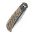 CIVIVI Rustic Gent Lock Back Knife Brown Matrix Micarta Handle With Carbon Fiber Bolster (2.97" Damascus) C914DS-2