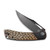 CIVIVI Dogma Flipper Knife Black Polished Copper Handle (3.46'' Black Stonewashed D2) C2005F