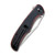 CIVIVI Shredder Liner Lock Knife Red and Black Layered G10 Handle with a Coarse Texture (3.7'' Satin D2) C912B