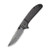 CIVIVI Badlands Vagabond Flipper Knife Carbon Fiber 3.3" Black Damascus Drop Point C2019DS-1