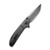 CIVIVI Badlands Vagabond Flipper Knife Carbon Fiber 3.3" Black Damascus Drop Point C2019DS-1
