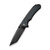 CIVIVI Brazen Flipper Knife Black G10 3.5" Tanto D2 Black Stonewash C2023C
