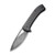 CIVIVI Riffle Flipper Knife Black G10/Carbon Fiber 3.5" Black Damascus Drop Point C2024DS-1