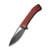 CIVIVI Riffle Filpper Knife Dark Sandalwood Handle (3.46" Black Hand Rubbed Damascus) C2024DS-2
