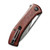 CIVIVI Riffle Filpper Knife Dark Sandalwood Handle (3.46" Black Hand Rubbed Damascus) C2024DS-2