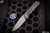 Left-Handed-Chris Reeve Knives Large Inkosi Folding Knife Titanium, Black Canvas Micarta Inlay 3.6" S45VN Drop Point Stonewash LIN1013
