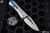 Borka Blades SBDP Titanium Barked Blue Accents M390 Borka Pattern