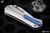 Borka Blades SBDP Titanium Barked Blue Accents M390 Borka Pattern