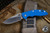 Rick Hinderer Knives XM-18 3.5" Slicer Folding Knife Blue G10, Stonewash Blue