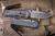 Chris Reeve Knives Small Inkosi Folding Knife Sandblasted Titanium, Blue Accents 2.8" MagnaCut Drop Point Stonewash SIN-1000